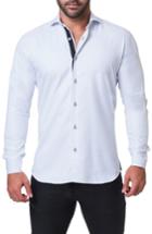 Men's Maceoo Einstein Dot Trim Fit Sport Shirt (s) - White