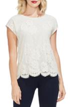 Women's Vince Camuto Floral Lace Top - Ivory