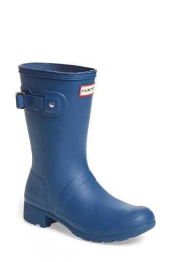 Women's Hunter Original Tour Short Packable Rain Boot M - Blue