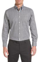 Men's Nordstrom Men's Shop Traditional Fit Non-iron Gingham Dress Shirt .5 - 36 - Black