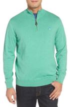 Men's Southern Tide Marina Cay Quarter Zip Pullover, Size - Green