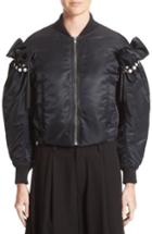 Women's Noir Kei Ninomiya Imitation Pearl Embellished Bomber Jacket