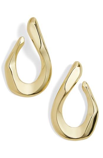 Women's Baublebar Avani Hammered Twisted Hoop Earrings