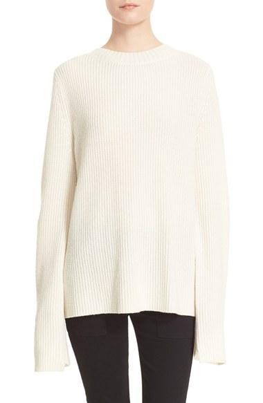 Women's A.l.c. Markell Lace-up Back Wool & Cashmere Sweater