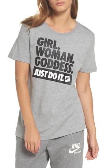 Women's Nike Sportswear Goddess Graphic Tee - Grey