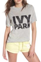 Women's Ivy Park Programme Fitted Logo Tee - Grey