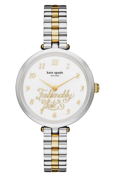 Women's Kate Spade New York Holland Fashionably Late Bracelet Watch, 34mm