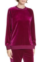 Women's Tibi Velvet Sweatshirt - Purple