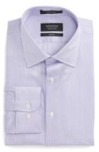 Men's Nordstrom Men's Shop Trim Fit Stripe Dress Shirt .5 32/33 - Purple