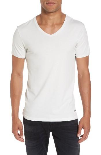 Men's Boss Orange Toulouse V-neck T-shirt - White