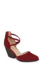 Women's Eileen Fisher Tilda Stacked Heel Pump M - Burgundy