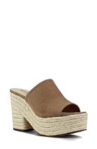 Women's Nine West Skyrocket Platform Slide Sandal M - Beige