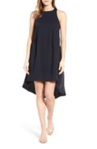 Petite Women's Pleione Ruffled High/low Shift Dress P - Blue