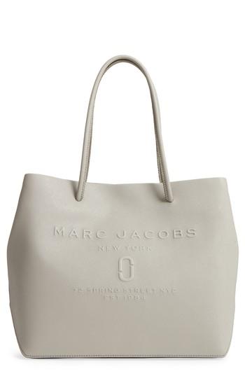 Marc Jacobs Logo Leather Shopper - White