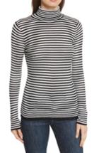 Women's Soft Joie Zelene Stripe Cowl Neck Sweater - Black