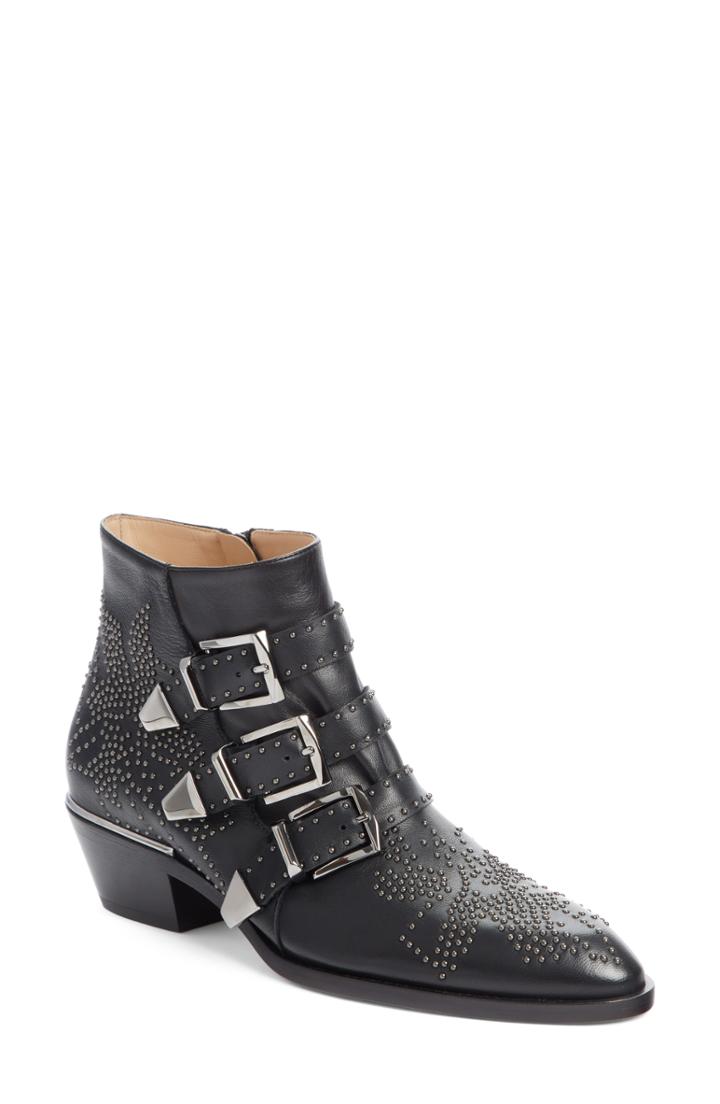 Women's Chloe Susanna Stud Buckle Bootie Us / 40eu - Black