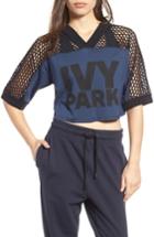 Women's Ivy Park Mesh Mix Crop Tee, Size - Blue