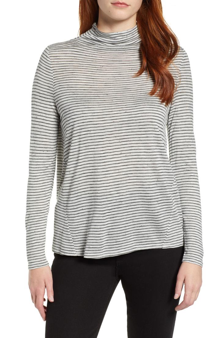 Women's Nic+zoe Lunar Stripe Top - Grey