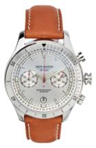Men's Jack Mason Brand Nautical A3 Chronograph Leather Strap Watch, 45mm