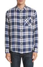 Men's Rag & Bone Fit 3 Beach Plaid Woven Shirt - Blue
