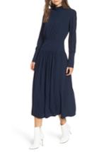 Women's Chelsea28 Side Button Midi Dress, Size - Blue