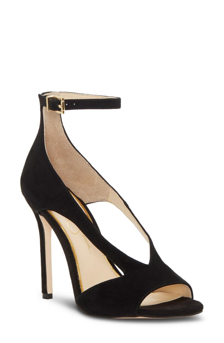 Women's Jessica Simpson Jasta Ankle Strap Sandal .5 M - Black