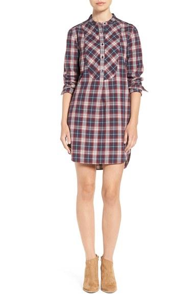 Women's Treasure & Bond Plaid Shirtdress