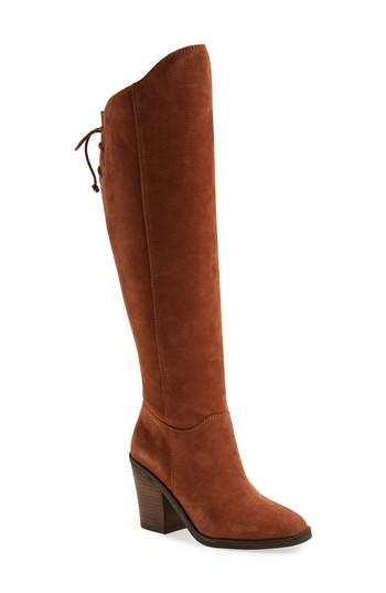 Women's Lucky Brand Pembe Asymmetrical Boot .5 M - Brown