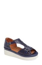 Women's L'amour Des Pieds 'audric' Platform T-strap Sandal M - Blue