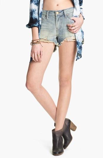 Levi's Destroyed High Waisted High/low Denim Cutoffs (juniors)
