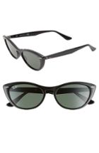 Women's Ray-ban Nina 54mm Cat Eye Sunglasses - Havana/ Brown Solid
