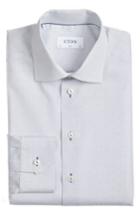 Men's Eton Slim Fit Pattern Dress Shirt - White