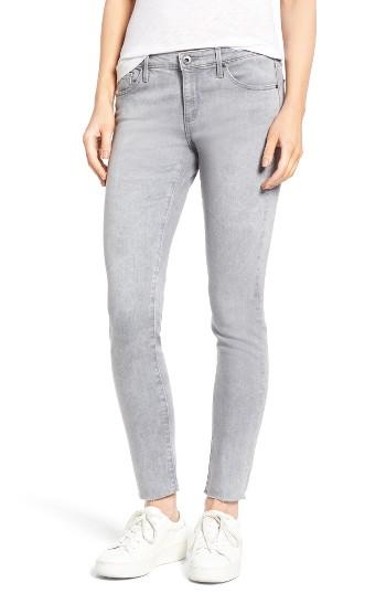 Women's Ag 'the Legging' Raw Edge Ankle Skinny Jeans - Grey