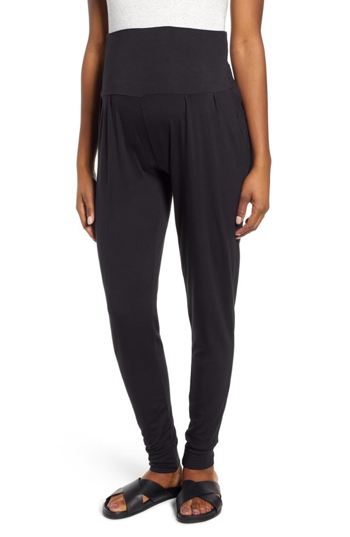 Women's Angel Maternity Tapered Maternity Lounge Pants - Black