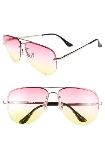 Women's Quay Australia Muse Fade 60mm Aviator Sunglasses -