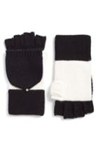 Women's Kate Spade New York Colorblock Pop-top Mittens, Size - White