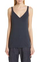 Women's Brunello Cucinelli Monili Strap Detail Jersey Tank - Blue