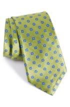 Men's Nordstrom Men's Shop Harry Neat Medallion Silk Tie, Size - Green