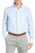 Men's Peter Millar Lil Friday Regular Fit Sport Shirt - Blue/green