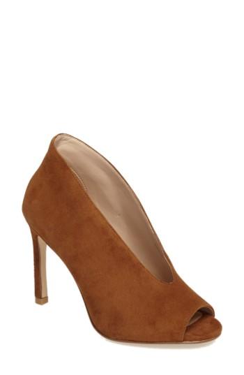 Women's Pelle Moda Elvia Peep Toe Pump M - Black