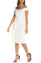 Women's Vince Camuto Off The Shoulder Front Ruffle Cocktail Dress