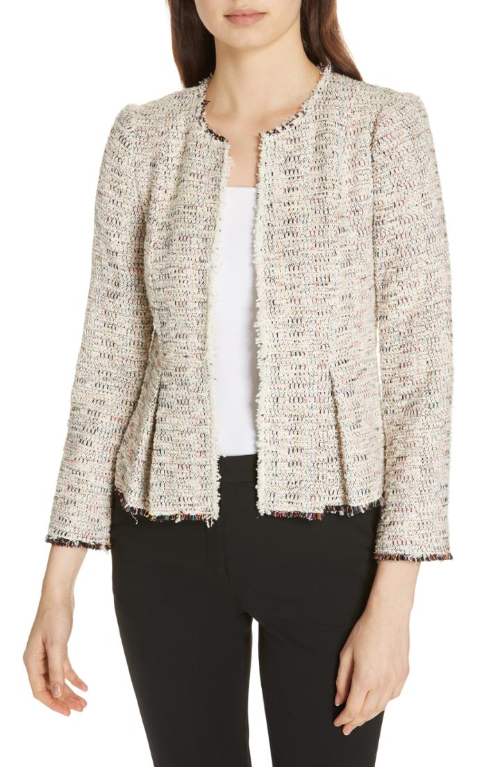 Women's Rebecca Taylor Rainbow Tweed Jacket