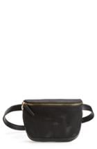 Clare V. Perforated Leather Fanny Pack - Black