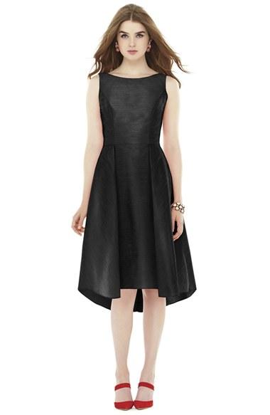 Women's Alfred Sung Bow Back Dupioni Fit & Flare Midi Dress