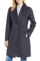 Women's Tahari Caleigh Fitted Wool Blend Coat - Grey