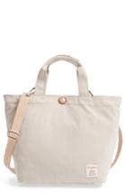 Doughnut Pocketote Water Repellent Nylon Tote - Ivory