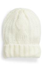 Women's Free People Harlow Cable Knit Beanie - Ivory