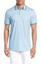Men's Ted Baker London Abot Trim Fit Print Polo (s) - Blue