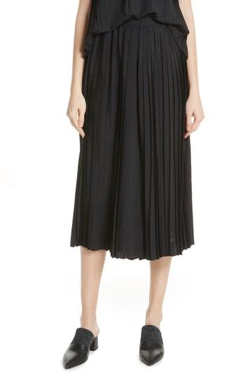 Women's Vince Accordion Pleat Culotte Pants - Black