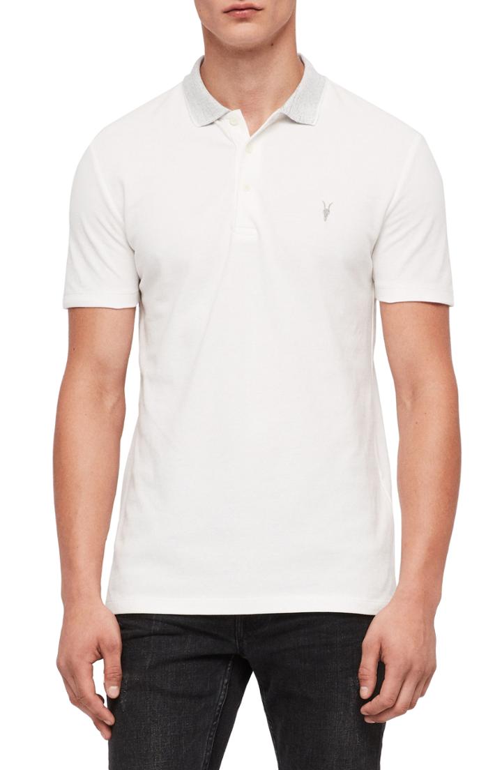 Men's Allsaints Baytown Slim Fit Polo - White
